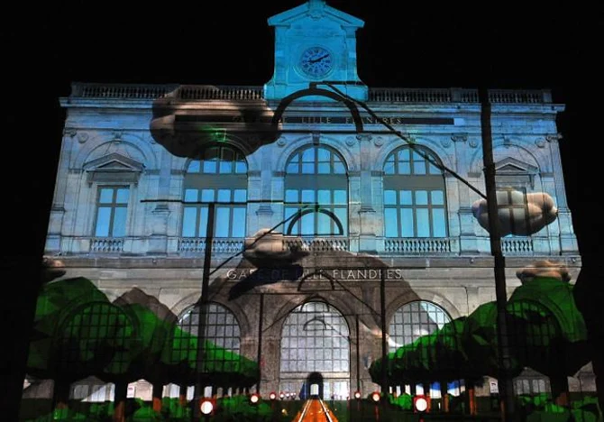 projection video sur facade